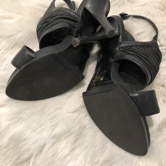 RUDSAK classy black leather heels peep toe - Picture 7 of 7